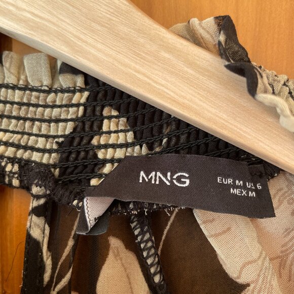 Mango MNG Floral Long Sleeve Mini Dress - Picture 7 of 13